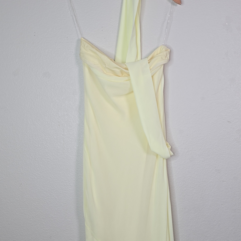 Peppermayo The Pagoda Strapless Yellow Maxi Dress with Neck Scarf Size 0 Nwt. - Picture 4 of 13